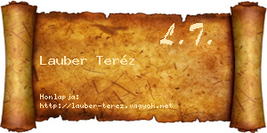 Lauber Teréz névjegykártya